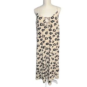 Vero Moda Oatmeal Leopard Print Slip Dress Size Medium